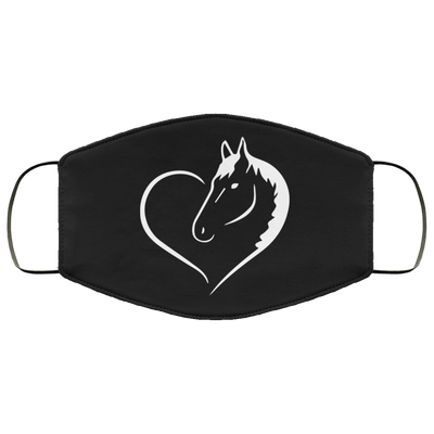 Heart & Horse Face Mask