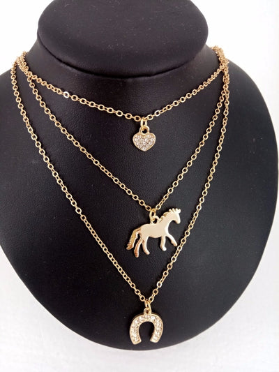 H3* Pendant necklaces  *Heart, Horse & Horseshoe*