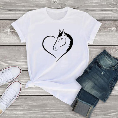 Heart Love Horse T-Shirt