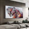 Colourful Running Horses Canvas