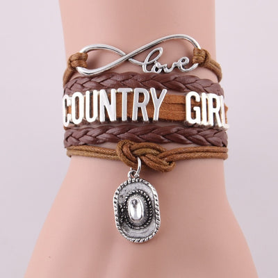 Infinity  country girl love bracelet